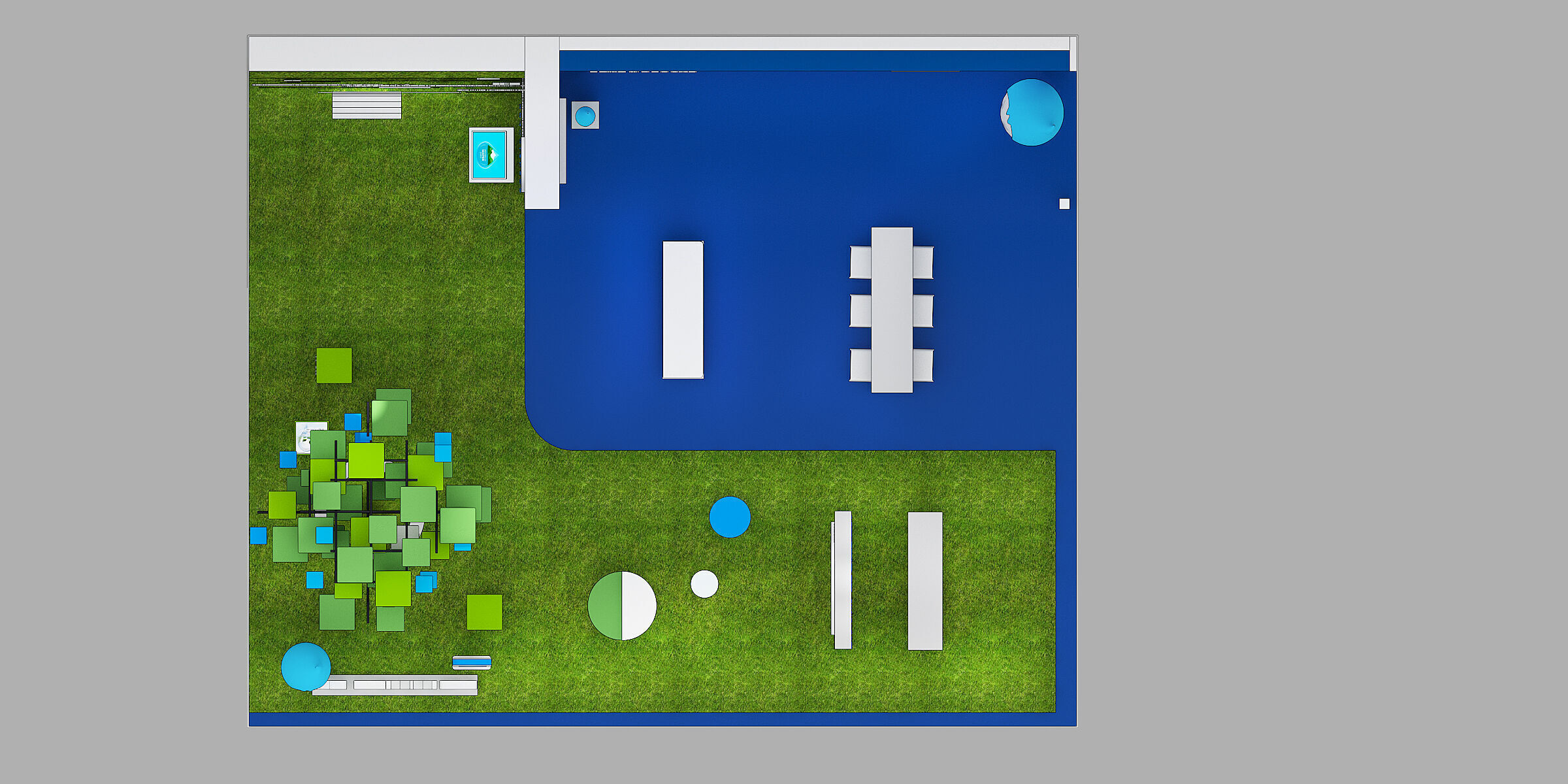 exhibition Low-poly 3D model_7