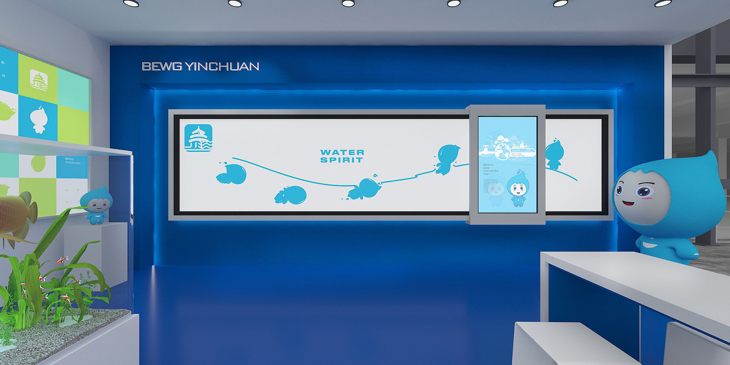 exhibition Low-poly 3D model_6