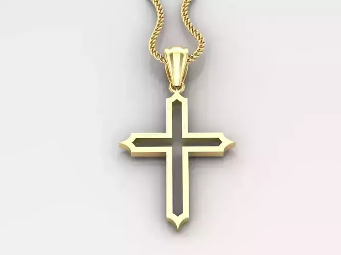 Jesu Cross Pendant 4CP030 3DM STL
