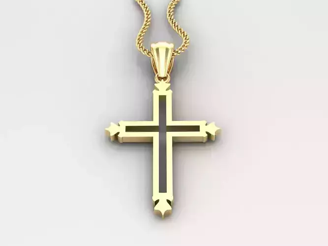 Jesu Cross Pendant 4CP029 3DM STL