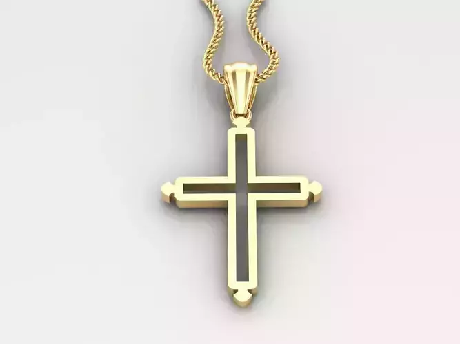 Jesu Cross Pendant 4CP027 3DM STL