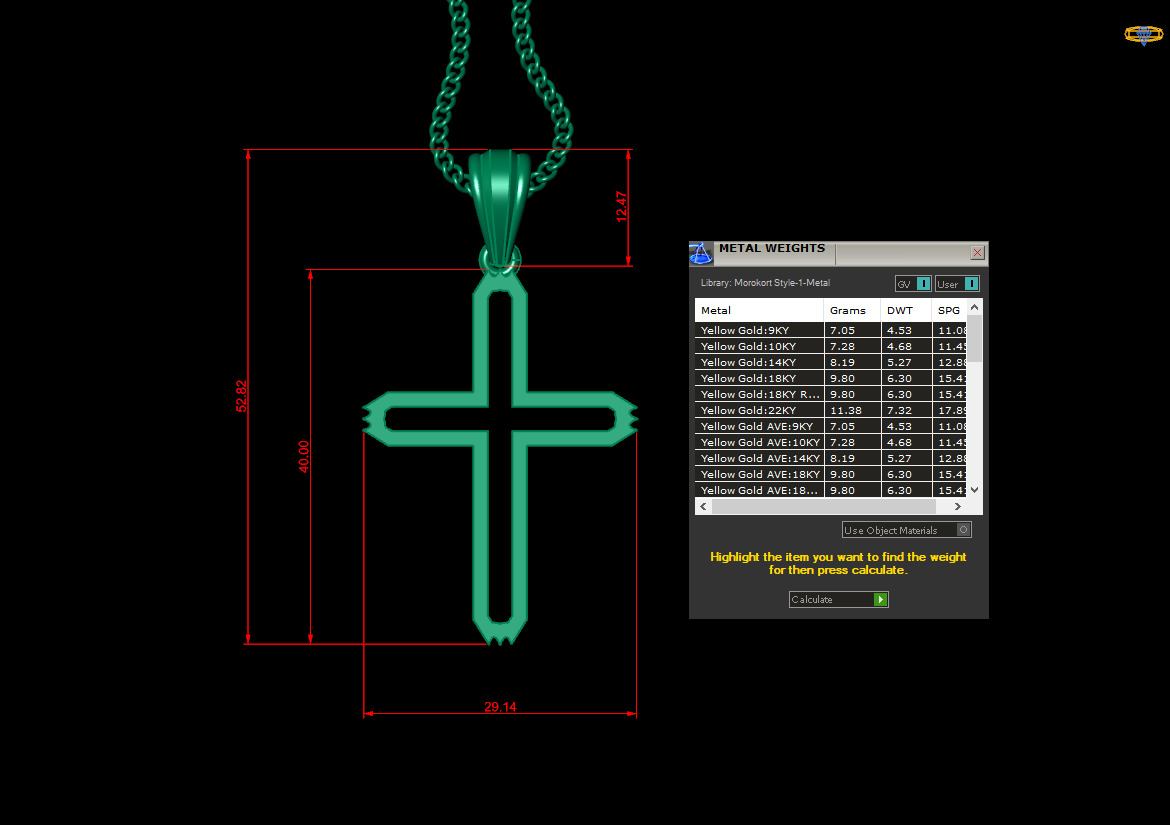 Jesu Cross Pendant 4CP026 3DM STL 3D print model_1