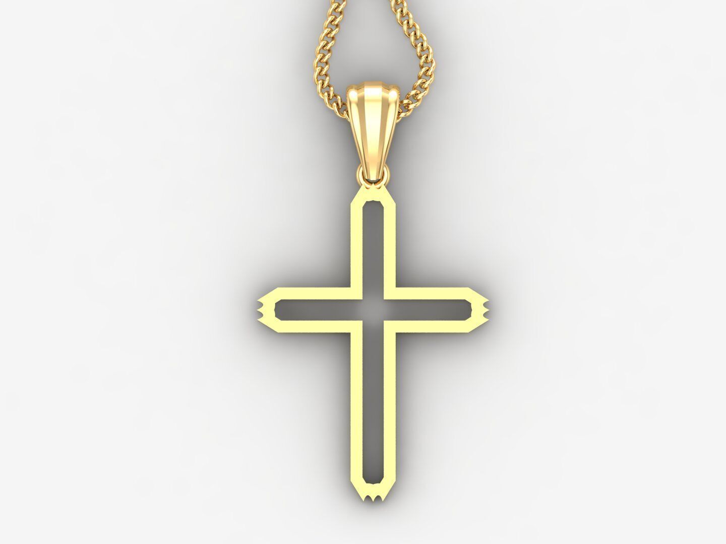 Jesu Cross Pendant 4CP026 3DM STL 3D print model_4