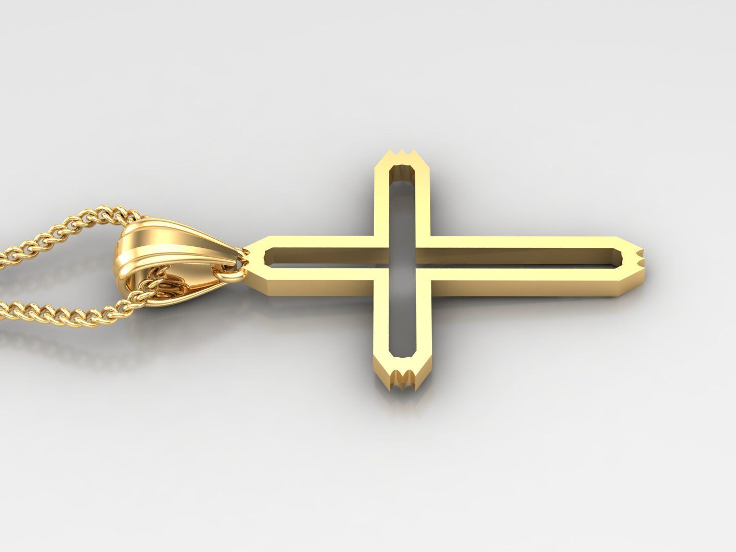Jesu Cross Pendant 4CP026 3DM STL 3D print model_3