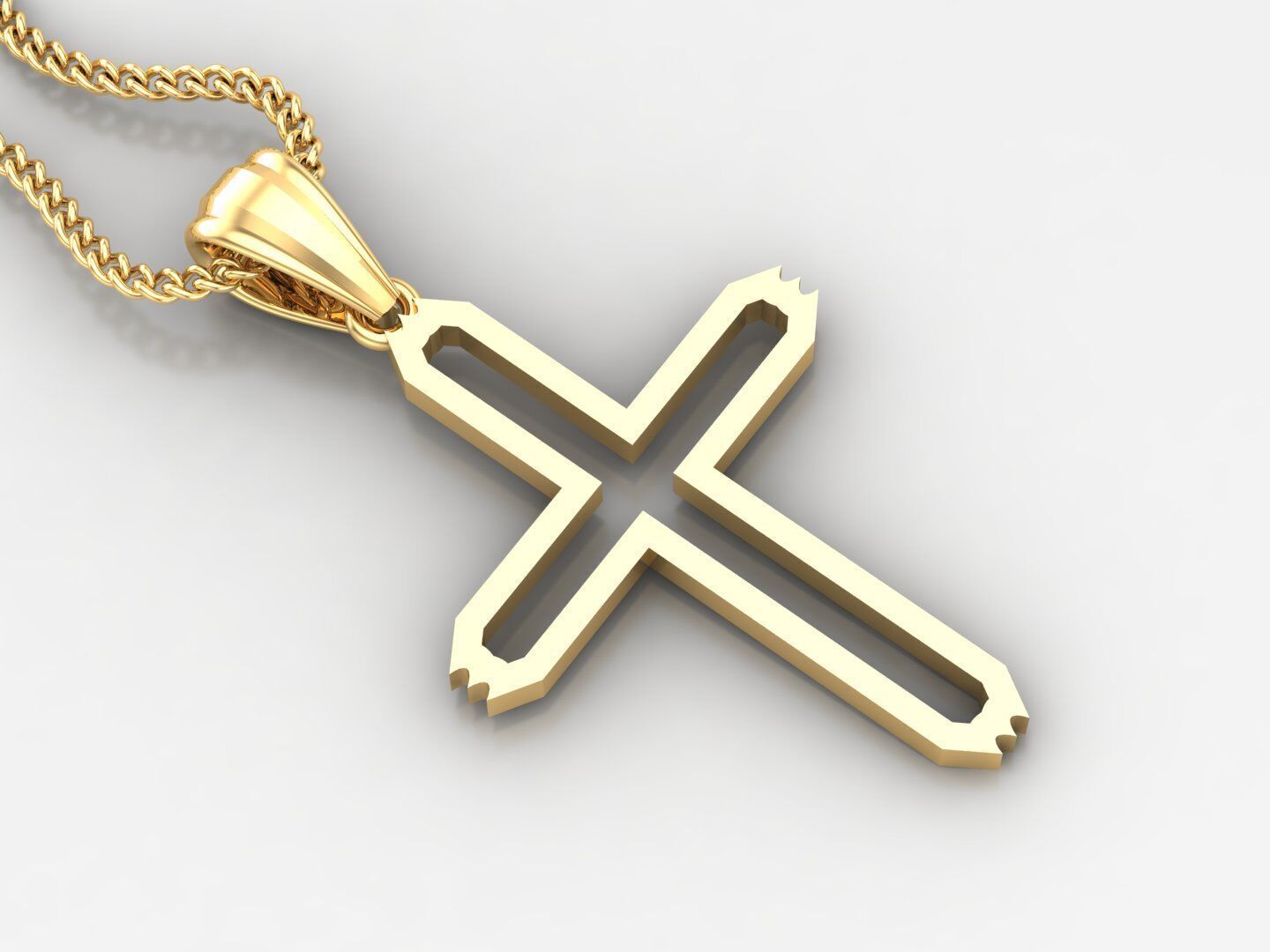 Jesu Cross Pendant 4CP026 3DM STL 3D print model_2