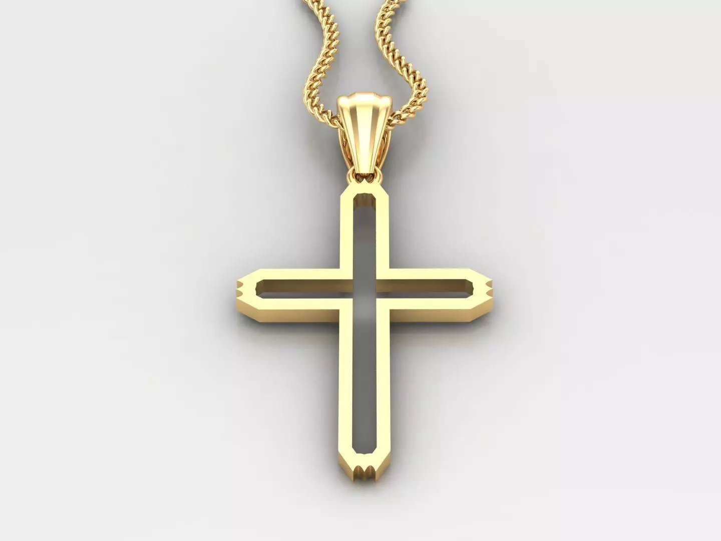 Jesu Cross Pendant 4CP026 3DM STL 3D print model_0