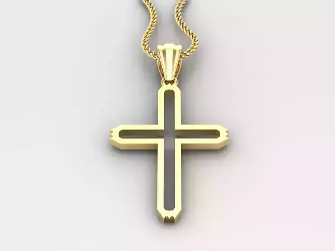 Jesu Cross Pendant 4CP026 3DM STL