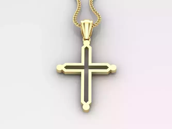 Jesu Cross Pendant 4CP025 3DM STL