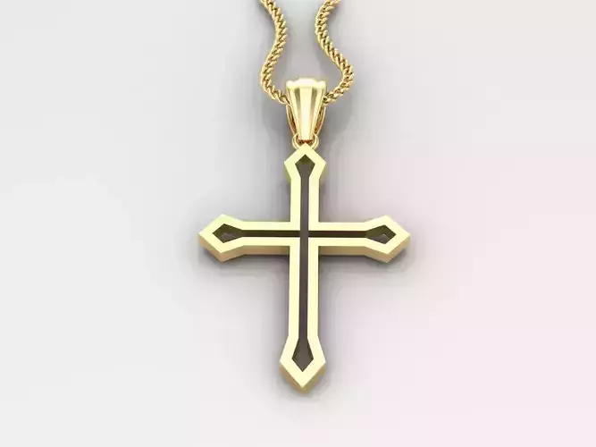 Jesu Cross Pendant 4CP023 3DM STL