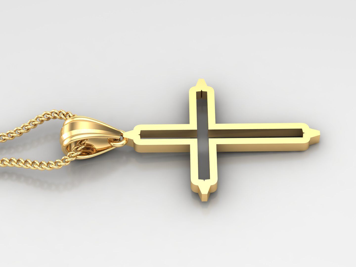 Jesu Cross Pendant 4CP022 3DM STL 3D print model_3