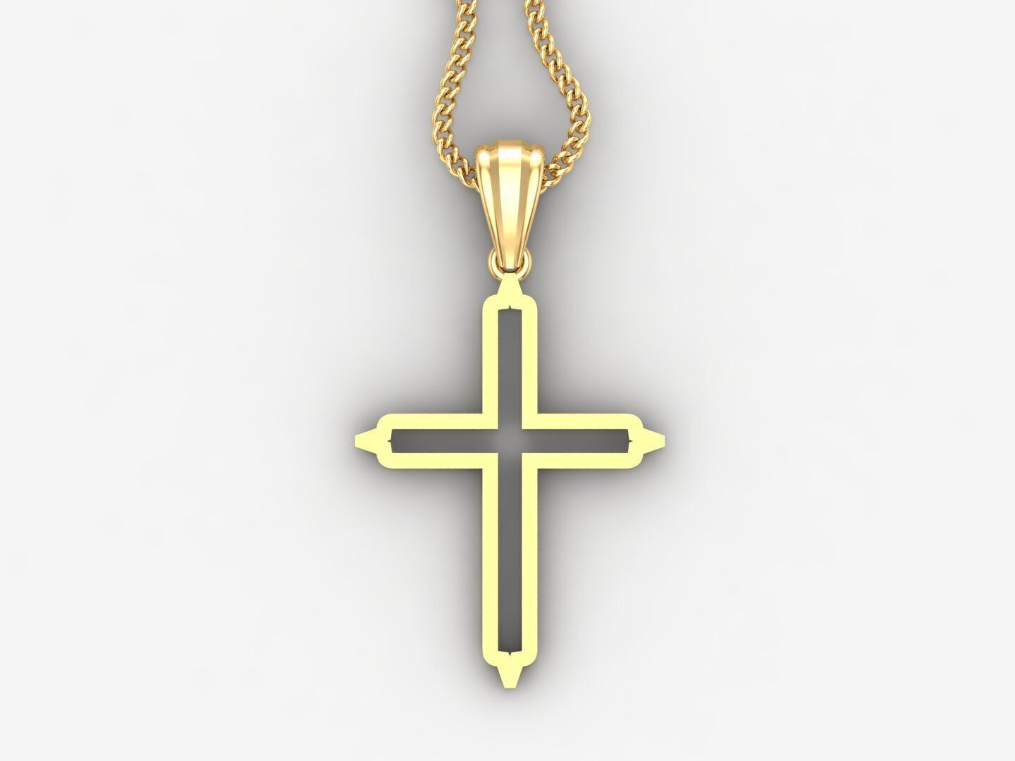 Jesu Cross Pendant 4CP022 3DM STL 3D print model_4