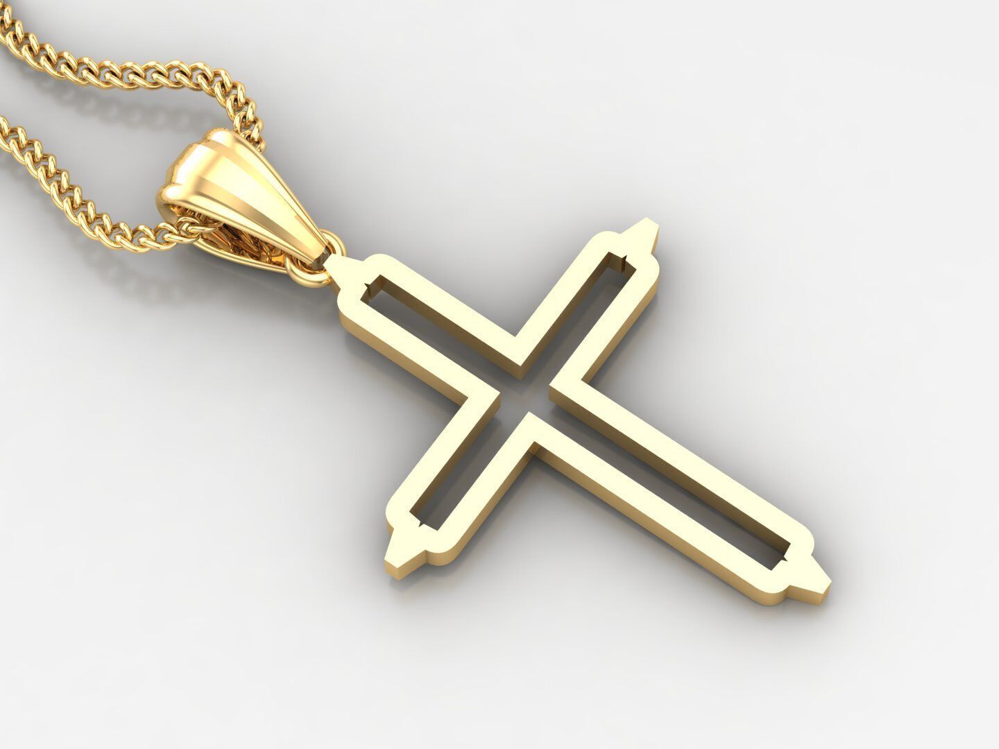 Jesu Cross Pendant 4CP022 3DM STL 3D print model_2