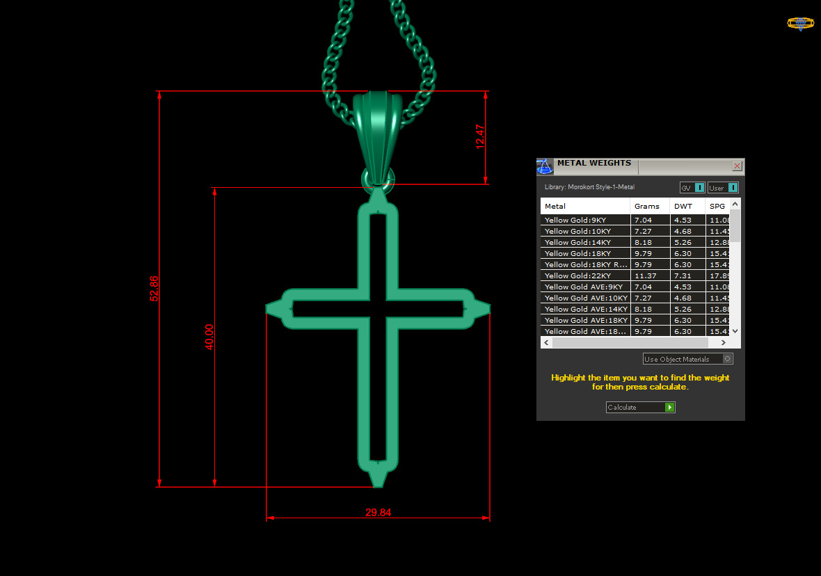 Jesu Cross Pendant 4CP022 3DM STL 3D print model_1