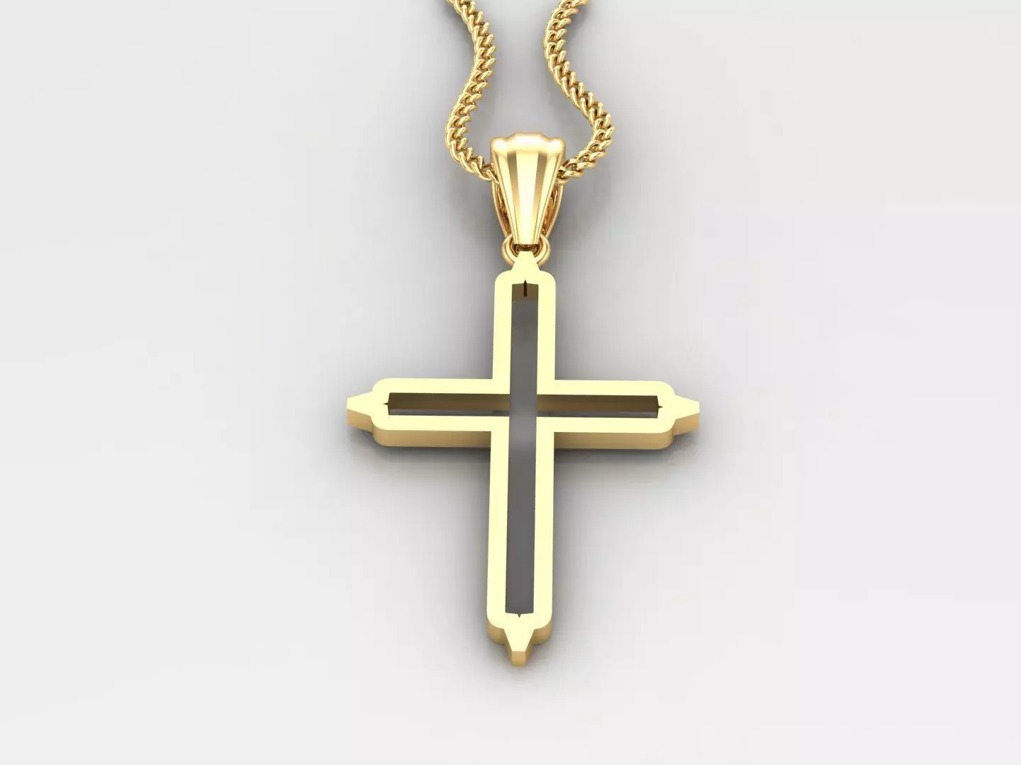 Jesu Cross Pendant 4CP022 3DM STL 3D print model_0