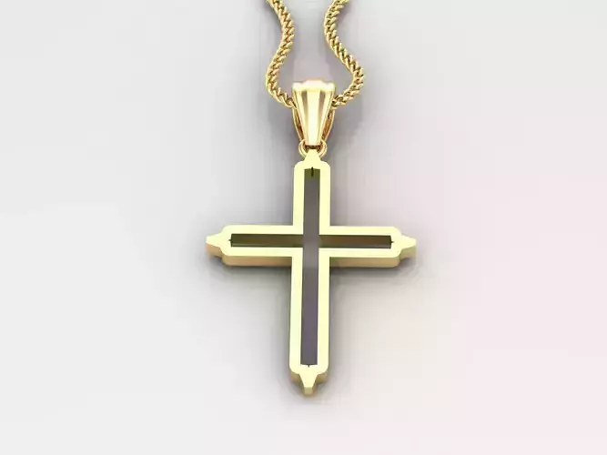 Jesu Cross Pendant 4CP022 3DM STL