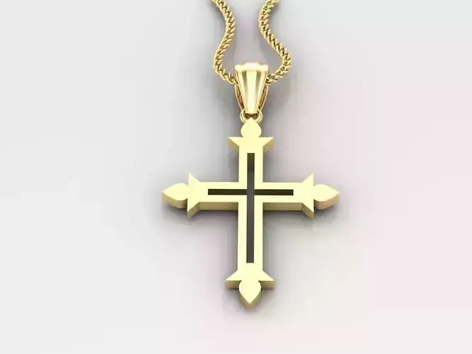 Jesu Cross Pendant 4CP021 3DM STL