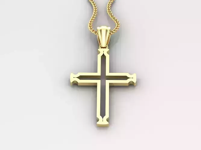 Jesu Cross Pendant 4CP020 3DM STL
