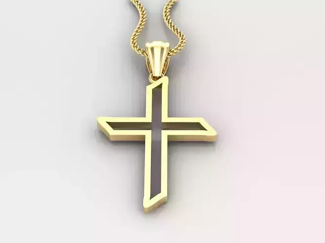 Jesu Cross Pendant 4CP019 3DM STL