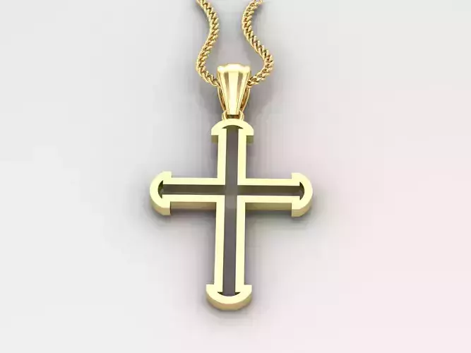 Jesu Cross Pendant 4CP018 3DM STL
