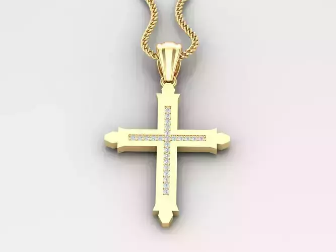 Jesu Cross Pendant 4CP017 3DM STL