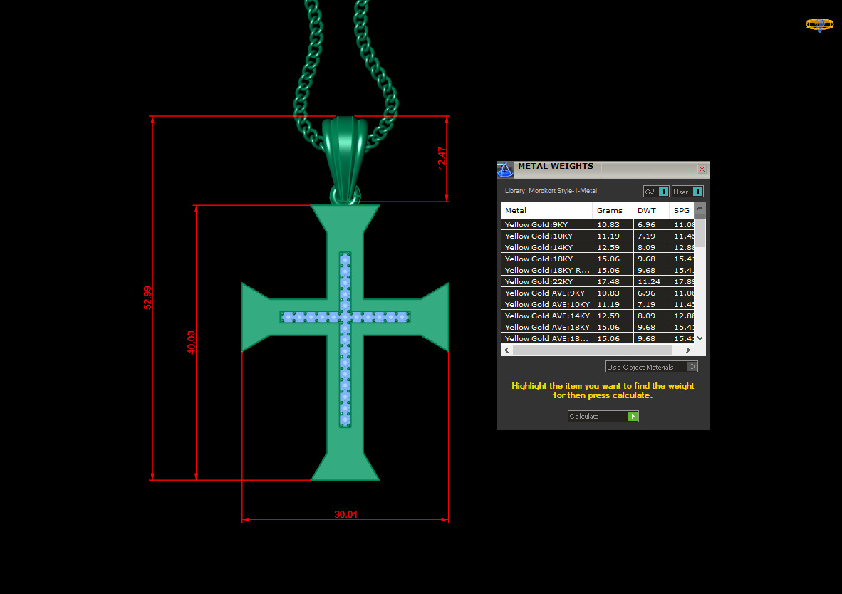 Jesu Cross Pendant 4CP015 3DM STL 3D print model_1