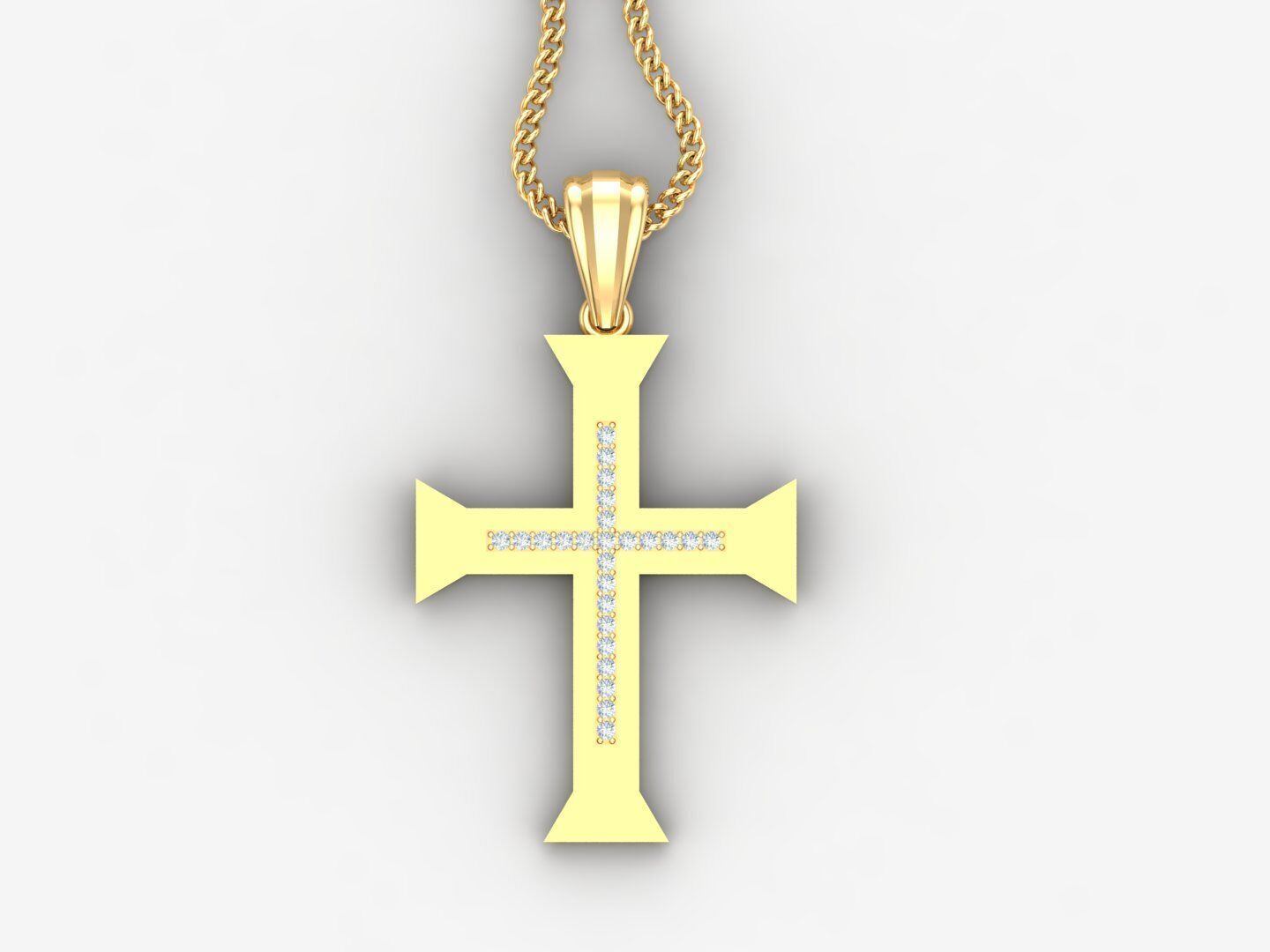Jesu Cross Pendant 4CP015 3DM STL 3D print model_4