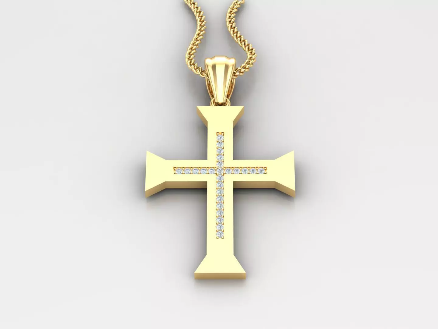 Jesu Cross Pendant 4CP015 3DM STL 3D print model_0
