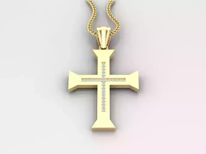 Jesu Cross Pendant 4CP015 3DM STL