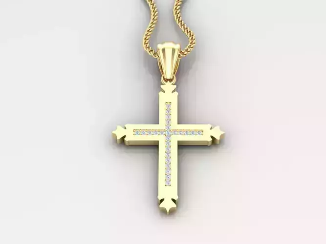 Jesu Cross Pendant 4CP013 3DM STL