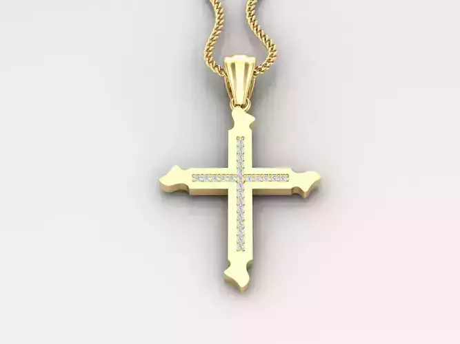 Jesu Cross Pendant 4CP012 3DM STL