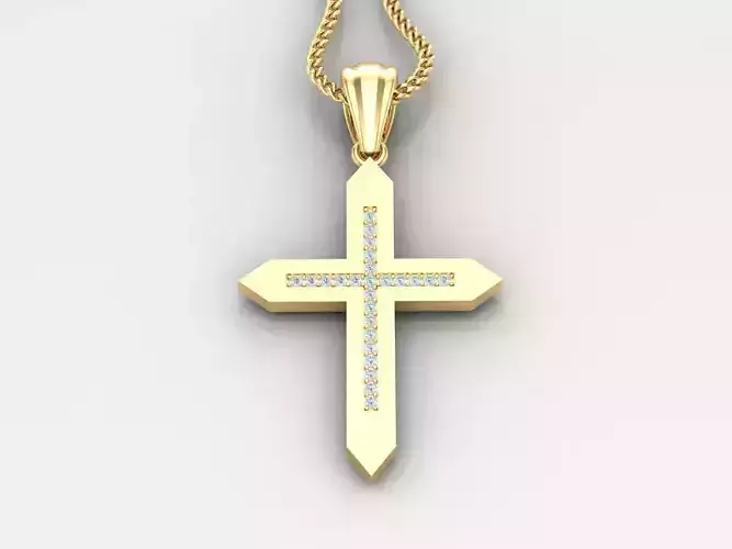Jesu Cross Pendant 4CP011 3DM STL