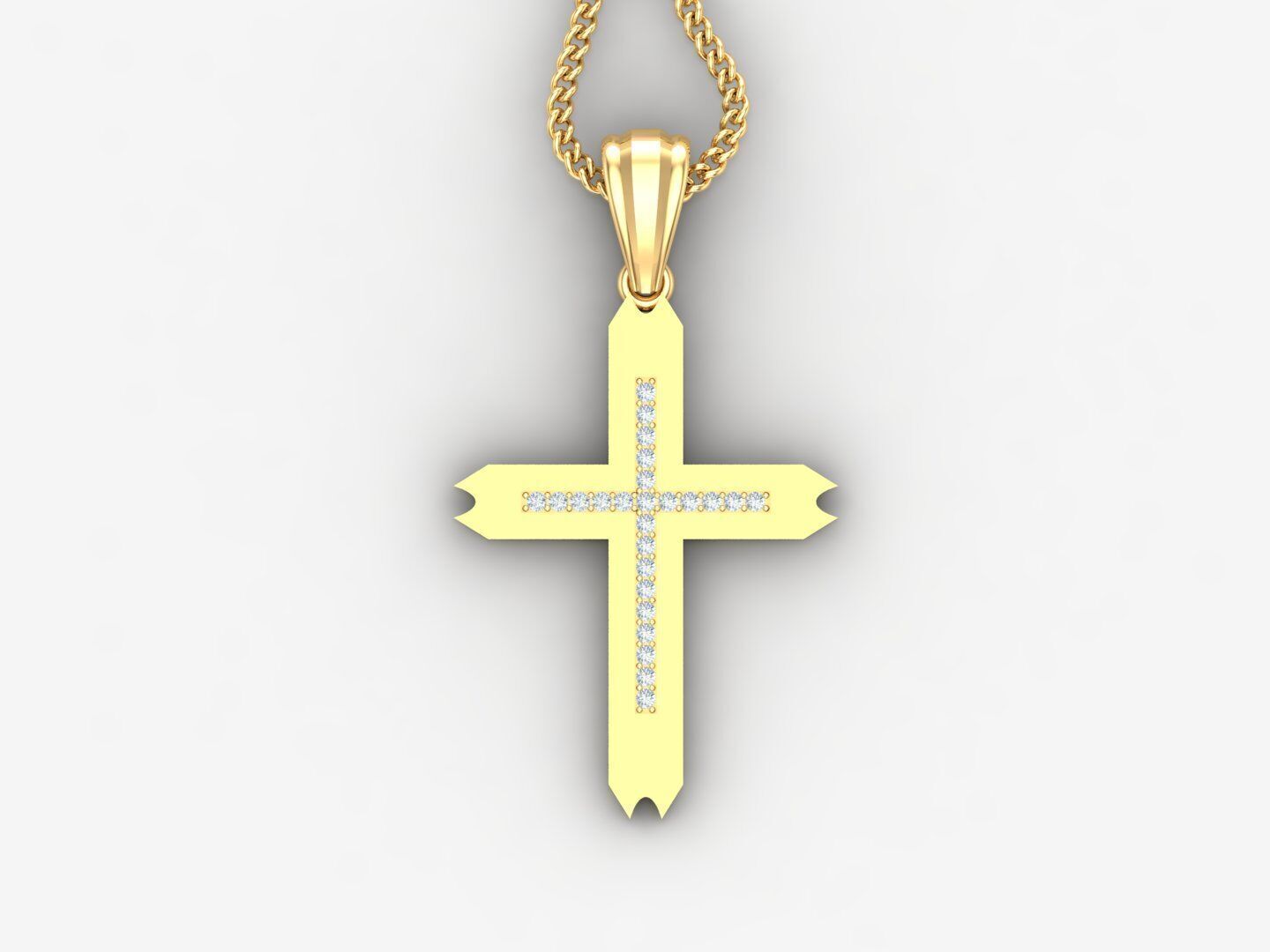 Jesu Cross Pendant 4CP010 3DM STL 3D print model_4