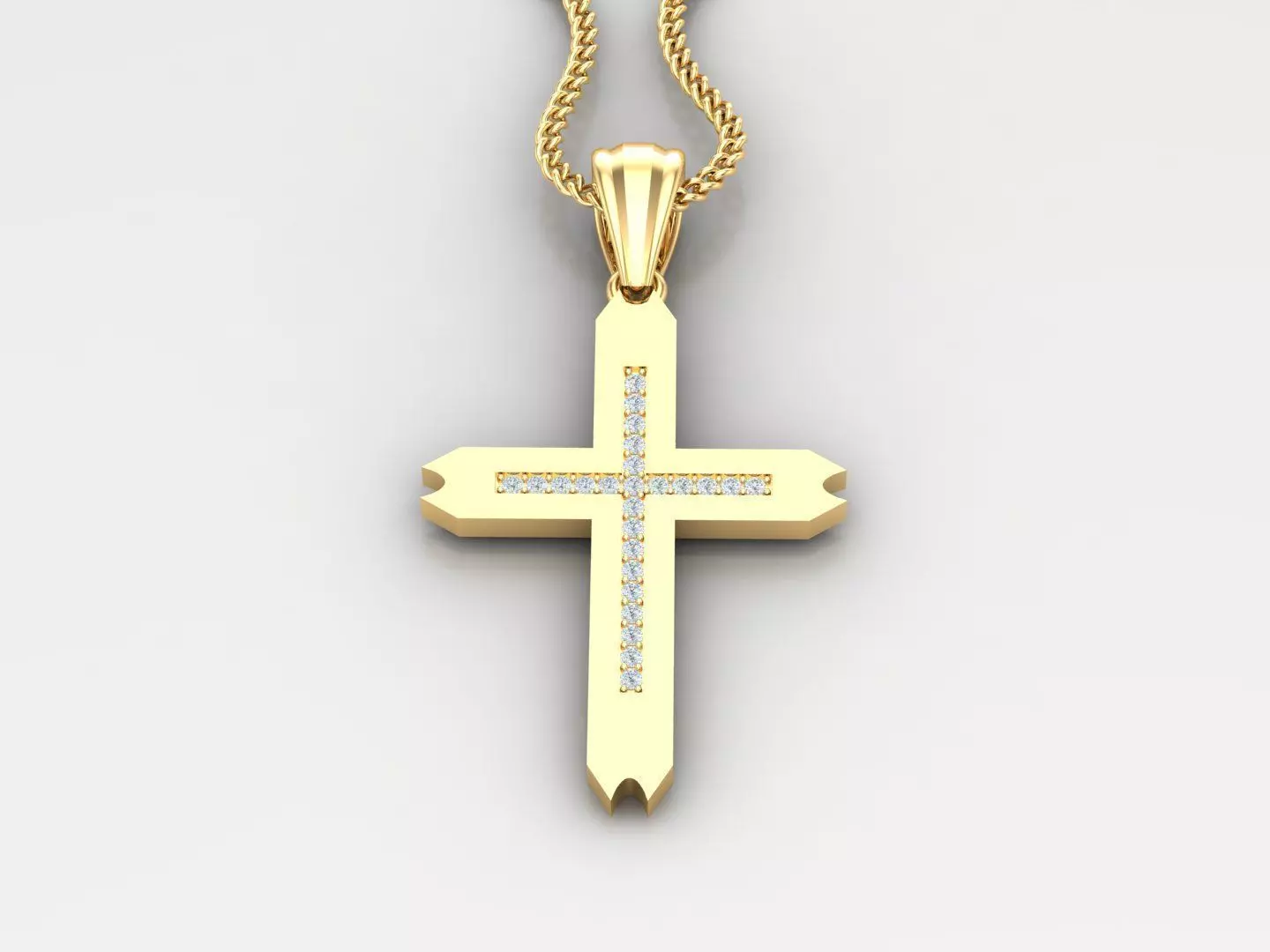 Jesu Cross Pendant 4CP010 3DM STL 3D print model_0