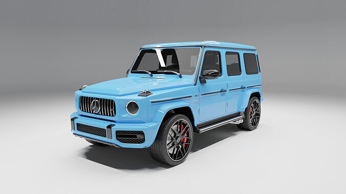 MERCEDES BENZ G WAGON COLOURED BLUE 3D model