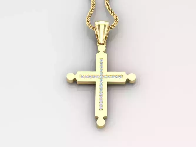 Jesu Cross Pendant 4CP009 3DM STL