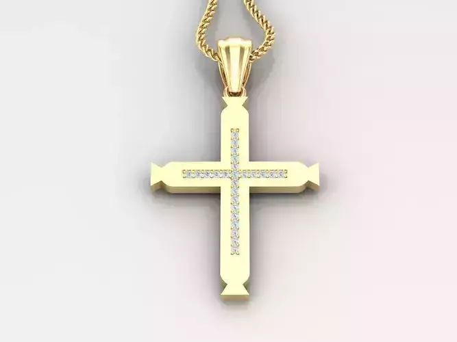 Jesu Cross Pendant 4CP007 3DM STL