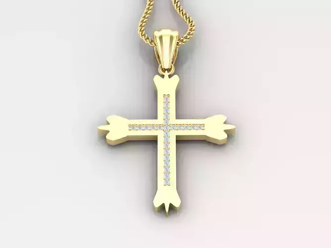 Jesu Cross Pendant 4CP006 3DM STL