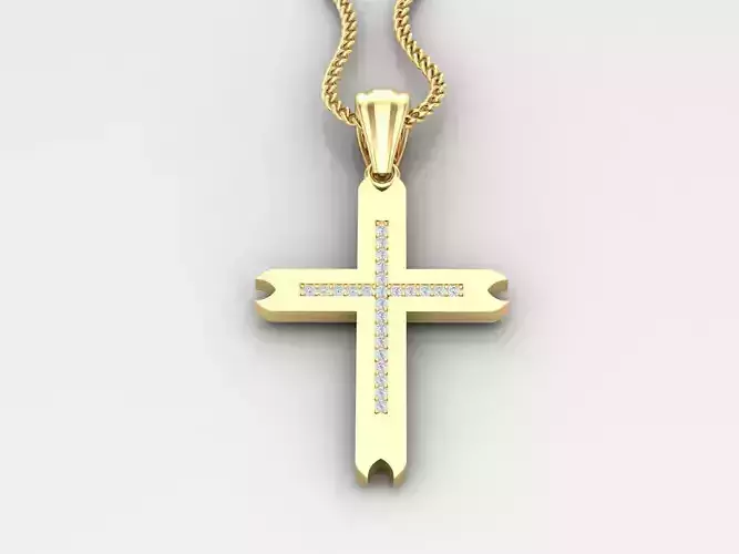 Jesu Cross Pendant 4CP005 3DM STL