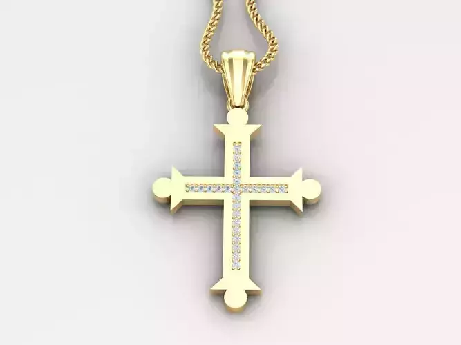 Jesu Cross Pendant 4CP004 3DM STL