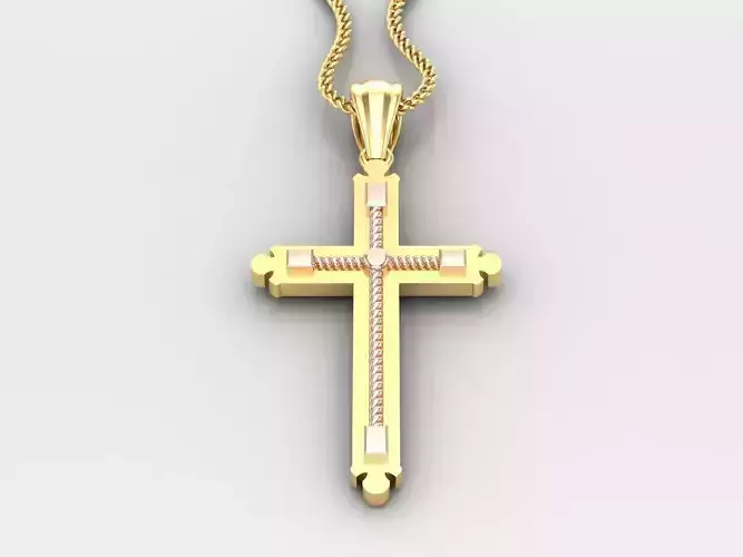 Jesu Cross Pendant 4CP003 3DM STL