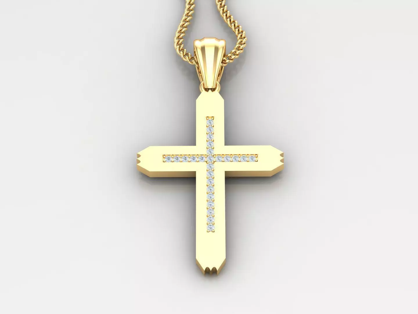 Jesu Cross Pendant 4CP002 3DM STL 3D print model_0