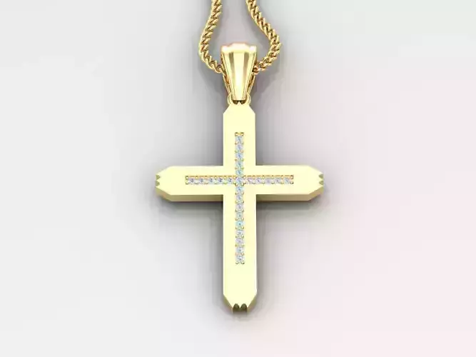 Jesu Cross Pendant 4CP002 3DM STL