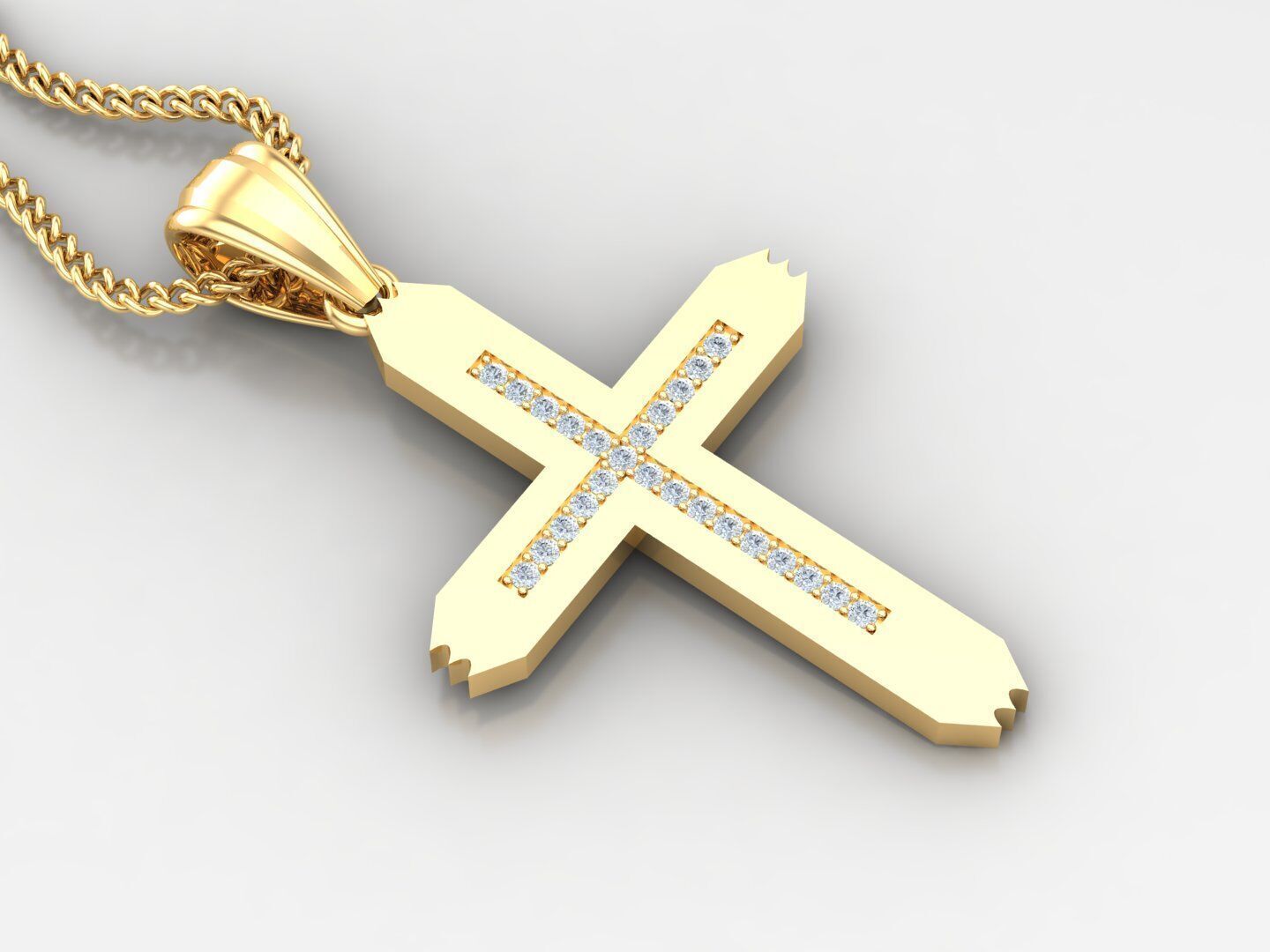Jesu Cross Pendant 4CP002 3DM STL 3D print model_2