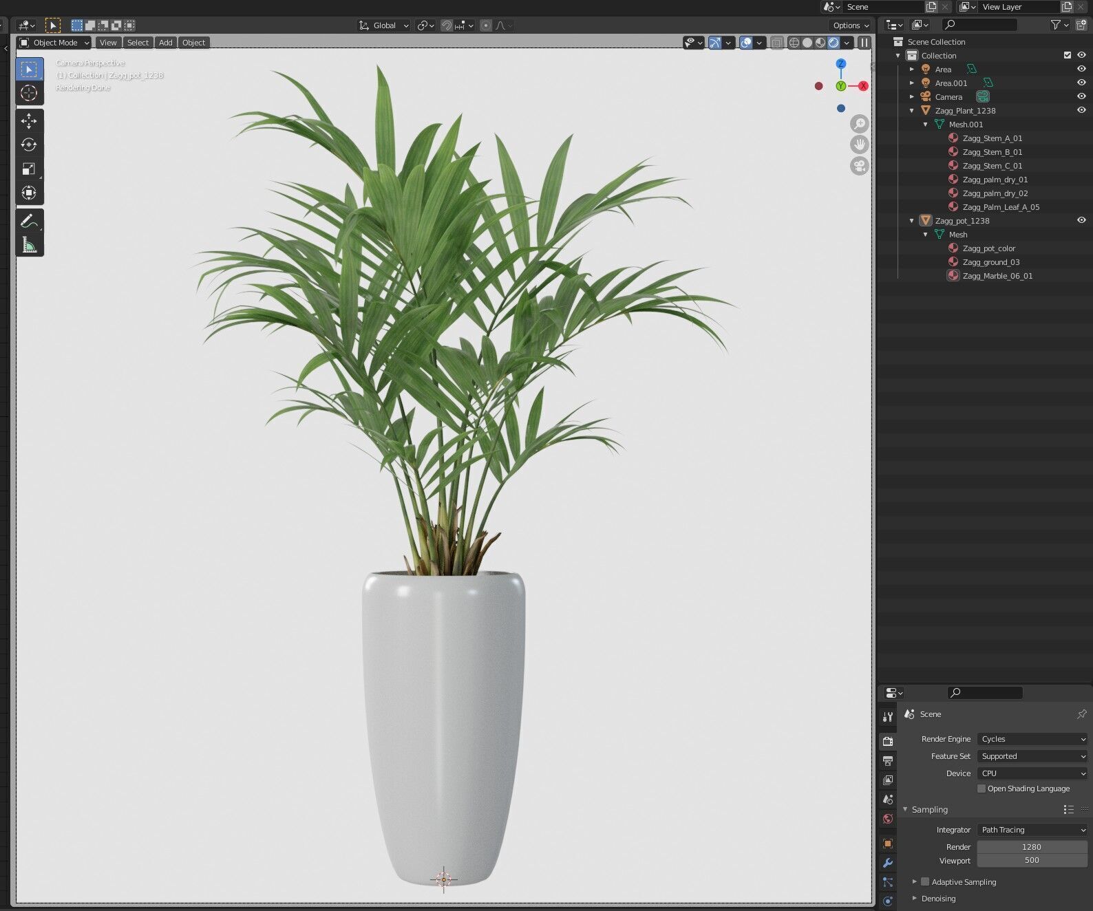 Plant 1238 3D model_6