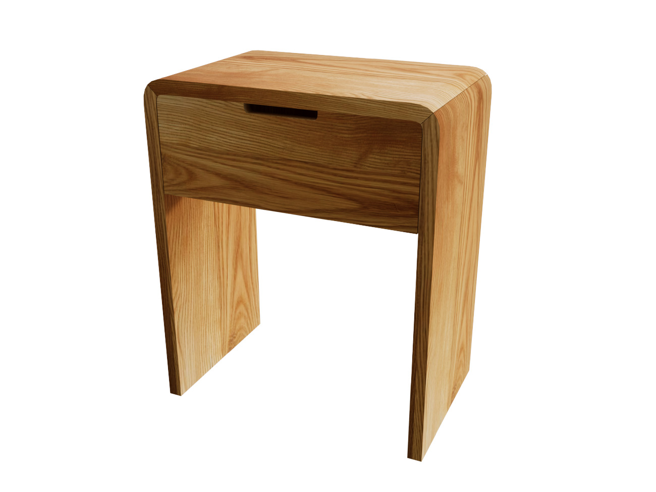  Modern Wooden Side Table 3D Model Free low-poly 3D model_1