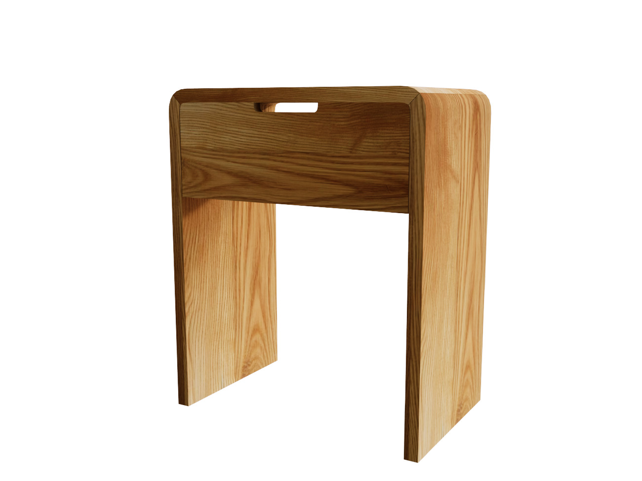  Modern Wooden Side Table 3D Model Free low-poly 3D model_3