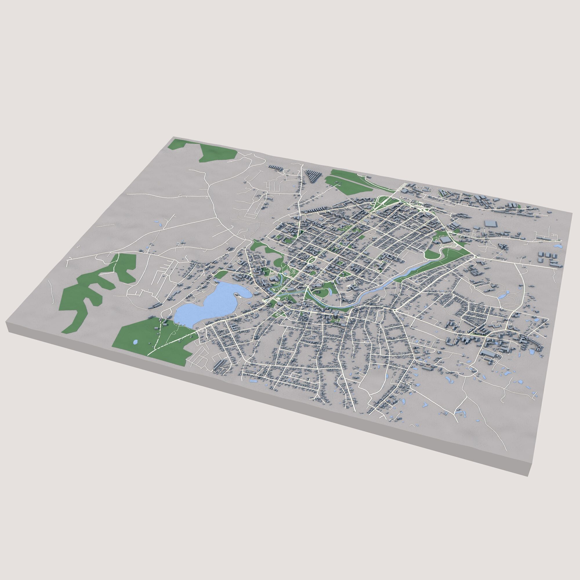 Rezekne City  Latvia 3D model_1