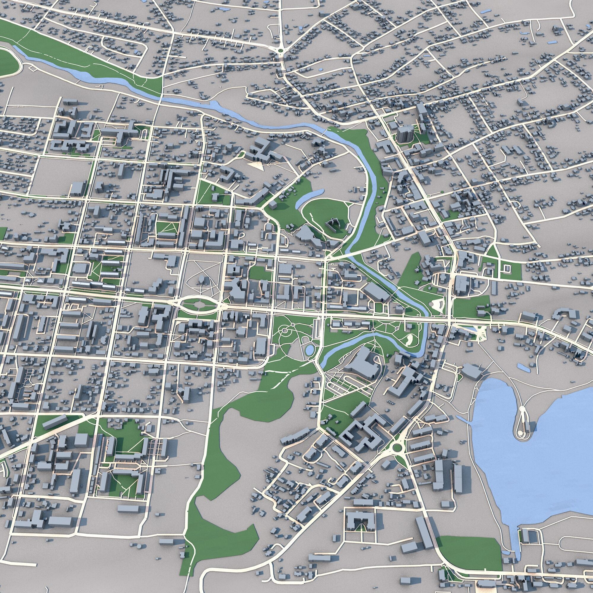 Rezekne City  Latvia 3D model_7