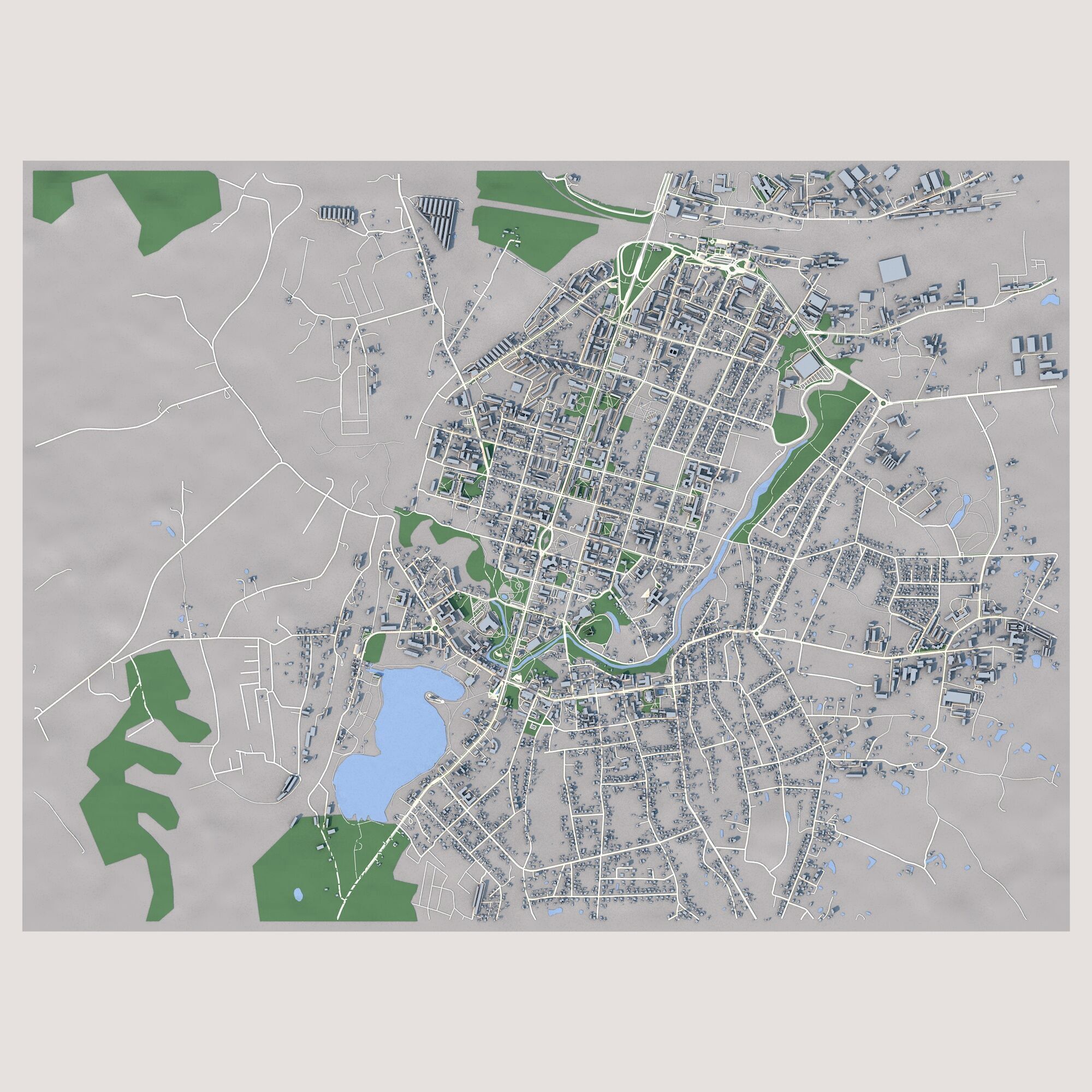 Rezekne City  Latvia 3D model_2