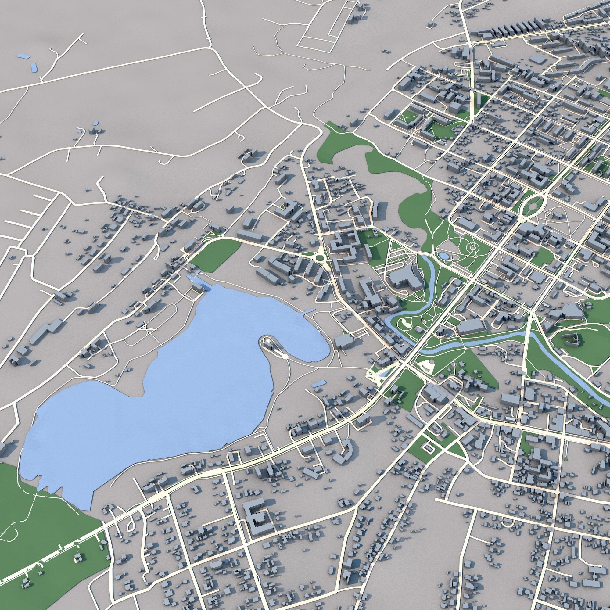 Rezekne City  Latvia 3D model_4